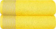 GLAMBURG Juego de 2 Toallas de baño de algodón de Gran tamaño, 100 x 150  cm, Grandes Toallas de baño, Ultra Absorbente, Compacto, Secado rápido y  Ligero, Color Amarillo : : Hogar y cocina